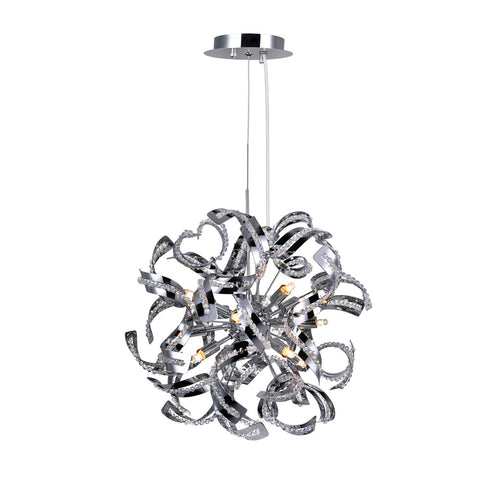 CWI Lighting Swivel 12 Light Chandelier With Chrome Finish Model: 5067P19C