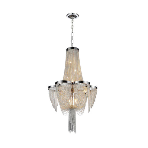 CWI Lighting Taylor 7 Light Down Chandelier With Chrome Finish Model: 5480P14C