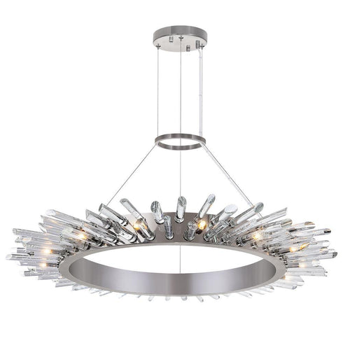 CWI Lighting Thorns 15 Light Chandelier With Polished Nickle Model: 1170P39-15-613