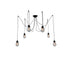 CWI Lighting Tomaso 6 Light Multi Light Pendant With Black Finish Model: 9610P28-6-101