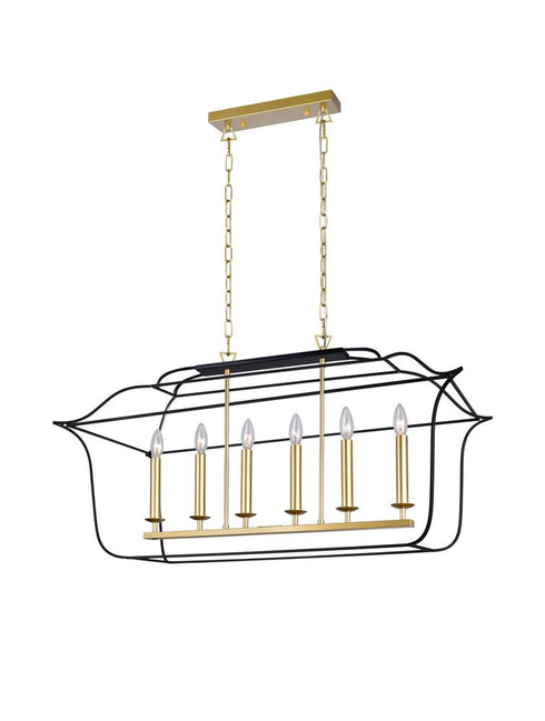 CWI Lighting Tudor 6 Light Islan Pool Table Chandelier With Model: 1223P36-6-602