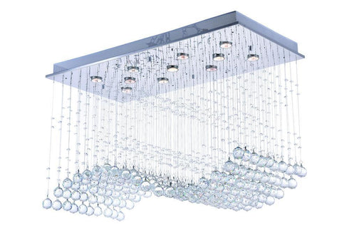 CWI Lighting Twinkle 11 Light Flush Mount With Chrome Finish Model: 6611C37C