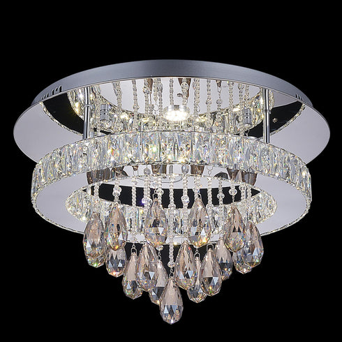 CWI Lighting Veil LED Flush Mount With Chrome Finish Model: 5613C20ST-R