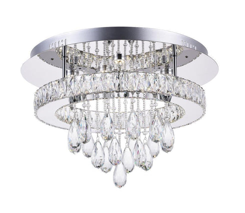 CWI Lighting Veil LED Flush Mount With Chrome Finish Model: 5613C20ST-R