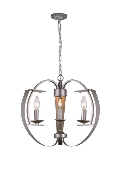 CWI Lighting Verbena 3 Light Chandelier With Pewter Finish Model: 9950P16-3-221