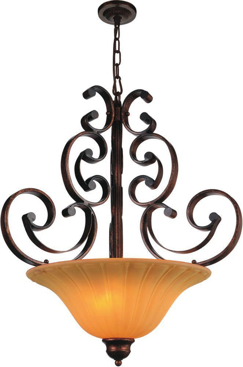CWI Lighting Victoria 3 Light Up Chandelier With Antique Gold Model: 9822P22-3-124