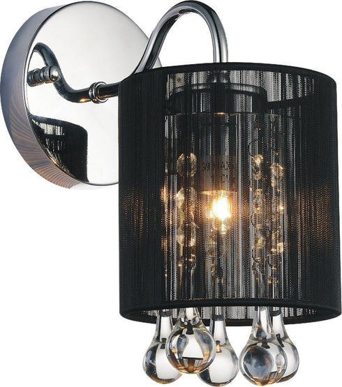 CWI Lighting Water Drop 1 Light Bathroom Sconce With Chrome Finish Model: 5006W5C-1 (B)