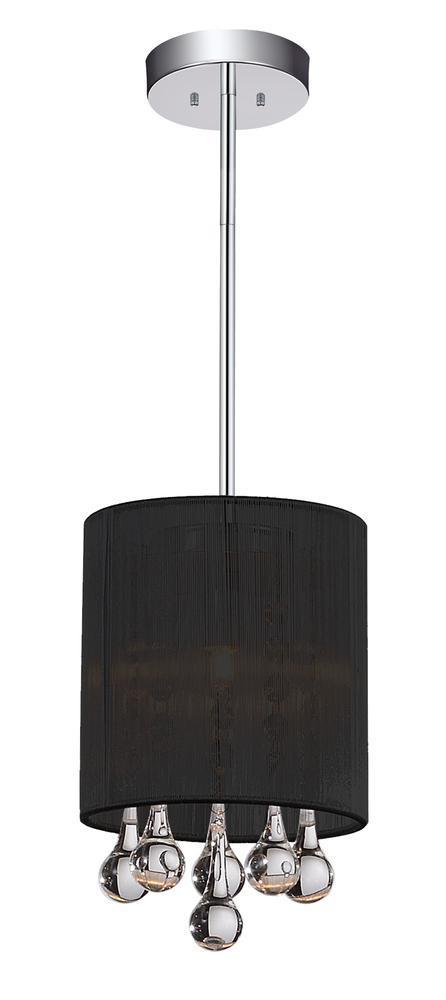 CWI Lighting Water Drop 1 Light Drum Shade Mini Pendant With Chrome Model: 5006P6C-R (B)