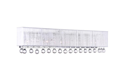 CWI Lighting Water Drop 5 Light Vanity Light With Chrome Finish Model: 5005W32C-RC (W)