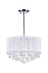 CWI Lighting Water Drop 6 Light Drum Shade Chandelier With Chrome Model: 5006P18C-R(W)