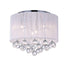 CWI Lighting Water Drop 6 Light Drum Shade Flush Mount With Chrome Model: 5006C14C-R (W)
