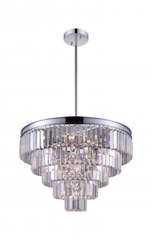 CWI Lighting Weiss 12 Light Down Chandelier With Chrome Finish Model: 9969P24-12-601