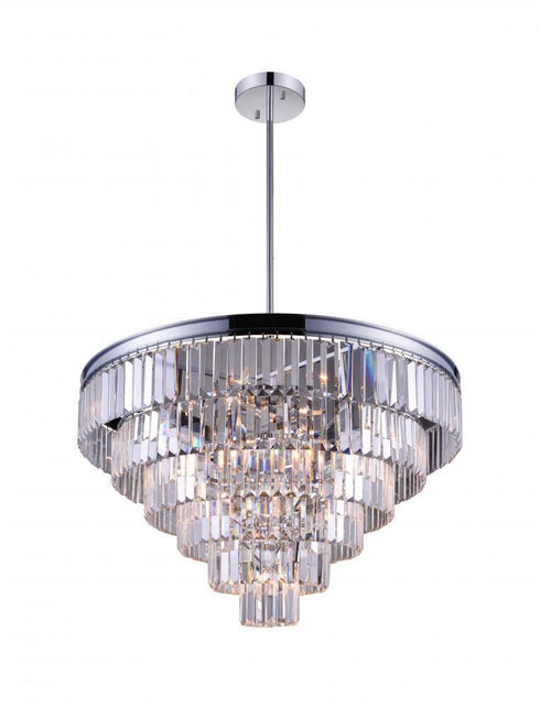 CWI Lighting Weiss 15 Light Down Chandelier With Chrome Finish Model: 9969P30-15-601