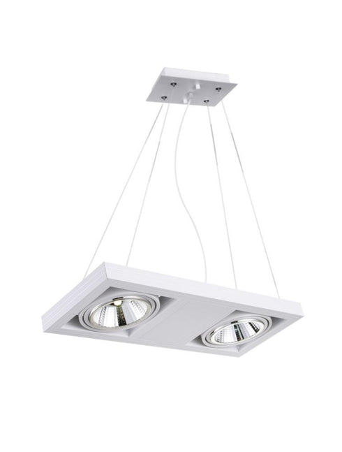 CWI Lighting Wrest LED Island Chandelier With White Finish Model: 7114P18-2-103