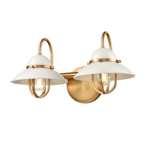 DVI Lighting 2 Light Vanity In Matte White And Venetian Model: DVP31022MW+VBR