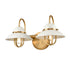 DVI Lighting 2 Light Vanity In Matte White And Venetian Model: DVP31022MW+VBR