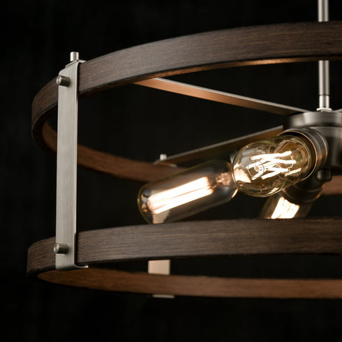DVI Lighting 5 Light Dual Mount In Graphite And Ironwood Model: DVP40308GR+IW
