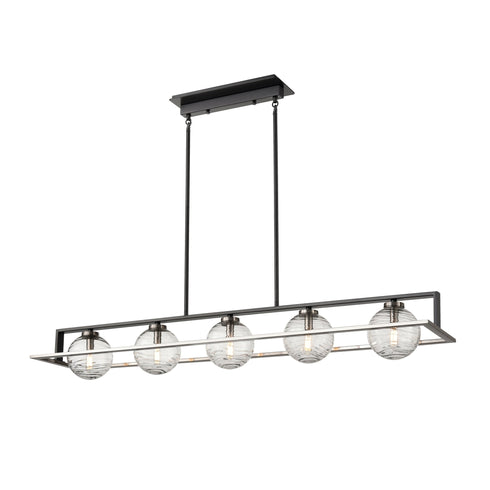 DVI Lighting Tropea 5 Light Linear Model: DVP40402BR+GR-RPG