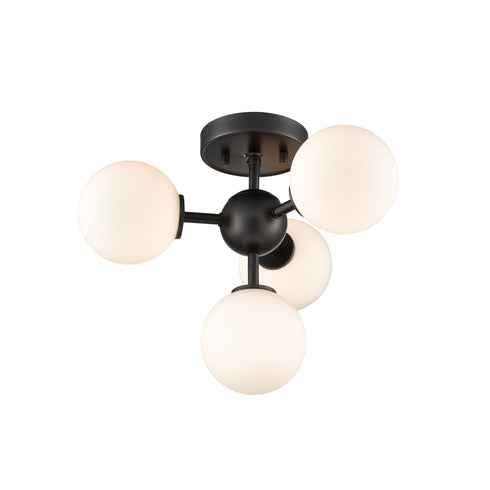 DVI Lighting Alouette 4 Light Semi Flush Mount Model: DVP34511CH+BN-OP