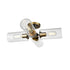 DVI Lighting Barker 4 Light Semi Flush Mount Model: DVP24711BR+GR-CL