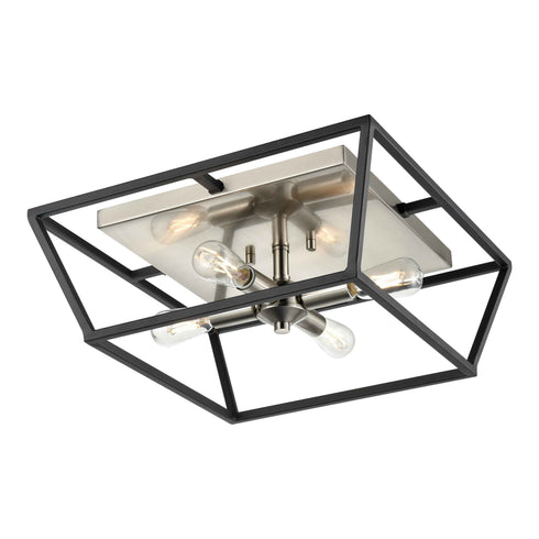 DVI Lighting Cabot Trail 4 Light Flush Mount Model: DVP43811GR
