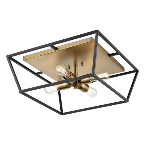 DVI Lighting Cabot Trail 4 Light Large Flush Mount Model: DVP43812GR