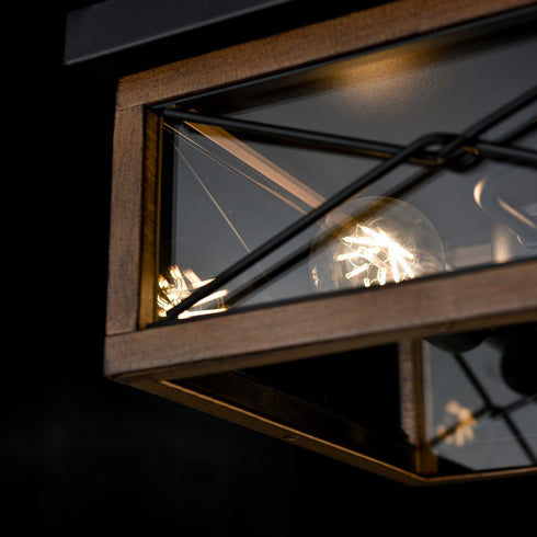 DVI Lighting County Fair 2 Light Flush Mount Model: DVP43370BK+BIW-CL