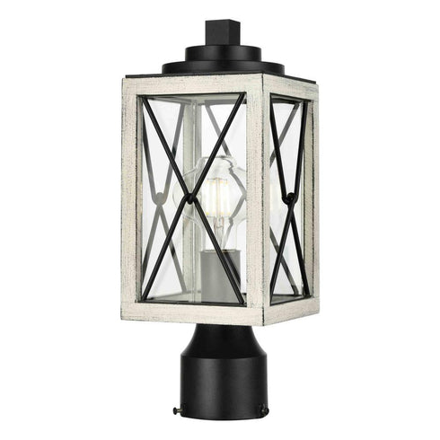 DVI Lighting County Fair Post Model: DVP43377BK+BIW-CL