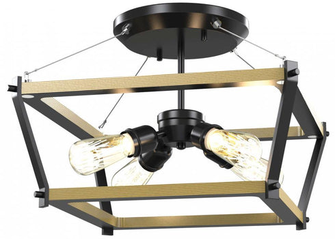 DVI Lighting Lombard Street 13.25 Inch Semi Flush Mount Model: DVP21112GR