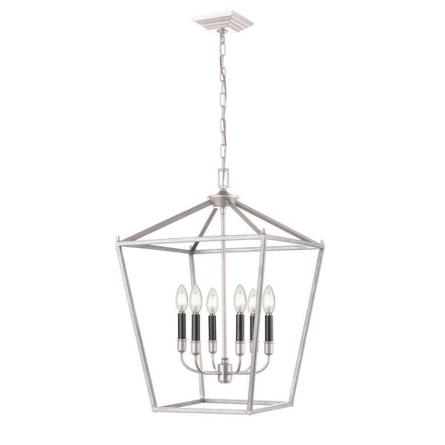 DVI Lighting Lundy's Lane 6 Light Foyer Model: DVP30148MF+GR