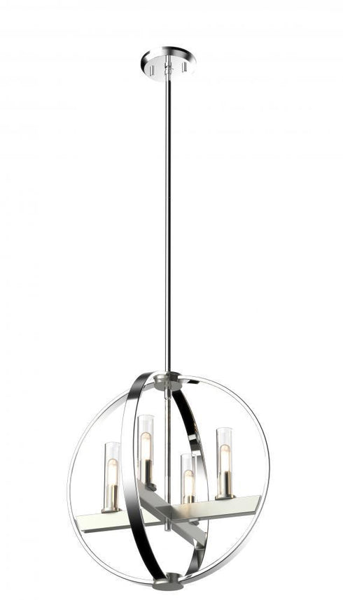 DVI Lighting Mont Royal 4 Light Pendant Model: DVP28848SN/GR-CL