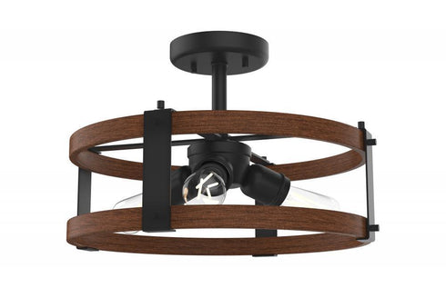 DVI Lighting Oakhurst 3 Light Semi Flush Mount Model: DVP40312GR+IW