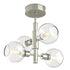 DVI Lighting Ocean Drive 4 Light Small Semi Flush Mount Model: DVP20811SN/CH-CL