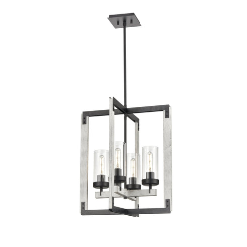 DVI Lighting Okanagan 21.25 Inch 4 Light Foyer Model: DVP38648GR+IW-CL