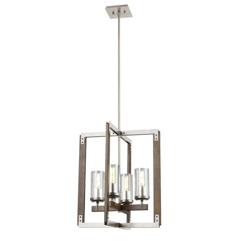 DVI Lighting Okanagan 21.25 Inch 4 Light Foyer Model: DVP38648GR+IW-CL