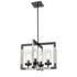 DVI Lighting Okanagan 4 Light Pendant Model: DVP38620GR+IW-CL
