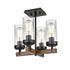 DVI Lighting Okanagan 4 Light Semi Flush Mount Model: DVP38611GR+IW-CL