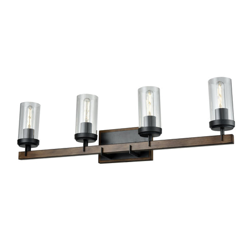 DVI Lighting Okanagan 4 Light Vanity Model: DVP38644GR+IW-CL