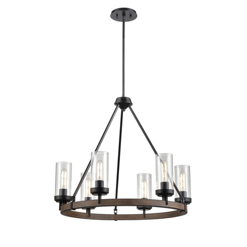 DVI Lighting Okanagan 6 Light Chandelier Model: DVP38626GR+IW-CL