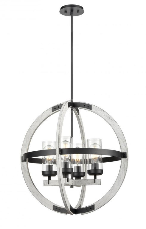 DVI Lighting Okanagan 4 Light Orb Model: DVP38650GR+IW-CL