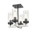 DVI Lighting Okanagan 4 Light Semi Flush Mount Model: DVP38611GR+IW-CL