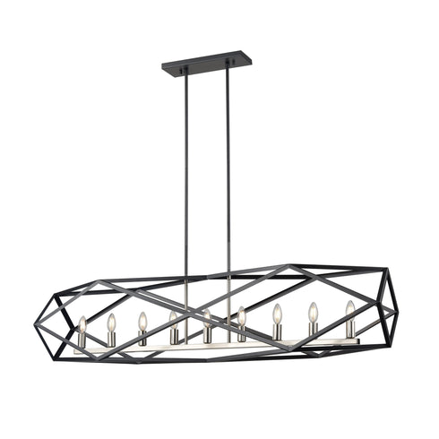 DVI Lighting Polygon 9 Light Linear Model: DVP29504SN+GR