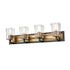 DVI Lighting Riverdale 4 Light Vanity Model: DVP46944SN+GR-CL