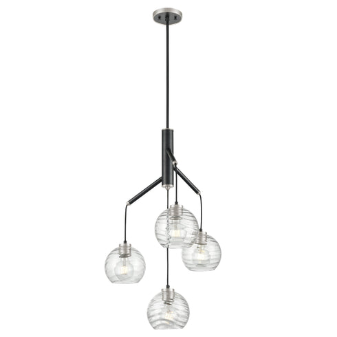 DVI Lighting Tropea 4 Light Pendant Model: DVP40424BR+GR-RPG