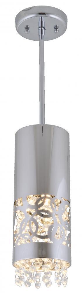 DVI Lighting Woodstock 15.25 Inch Mini Pendant Model: DVP14721CH-CRY