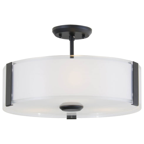 DVI Lighting Zurich 3 Light Semi Flush Mount Model: DVP14512CH-SSOP
