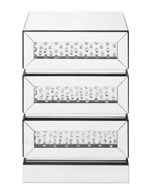 Elegant Decor Modern 18 Inch Crystal Three Drawers Bedside Table Model: MF91009