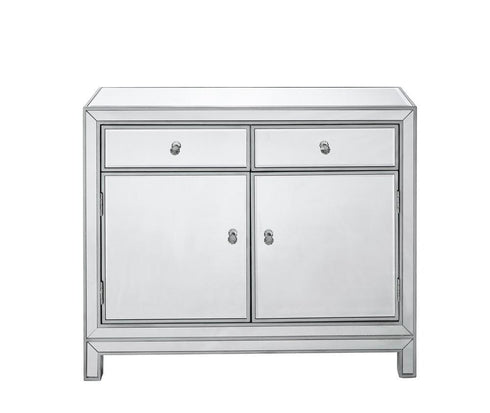 Elegant Decor Reflexion Nightstand 2 Drawers 2 Doors Model: MF72002