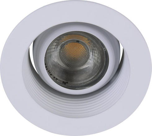Elegant Lighting 3 Inch Matte White 35 Degree Adjustable Spot With White Baffle 50 Watt Mr16 Model: R3-493MW