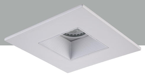 Elegant Lighting 4 Inch Matte White Square Baffle Trim Mr16 Model: R4-DS90MW
